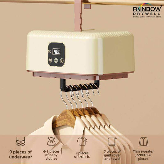Smart Portable Electric Clothes Dryer – Foldable Wardrobe Cloth & Garment Drying Machine with Digital Timer