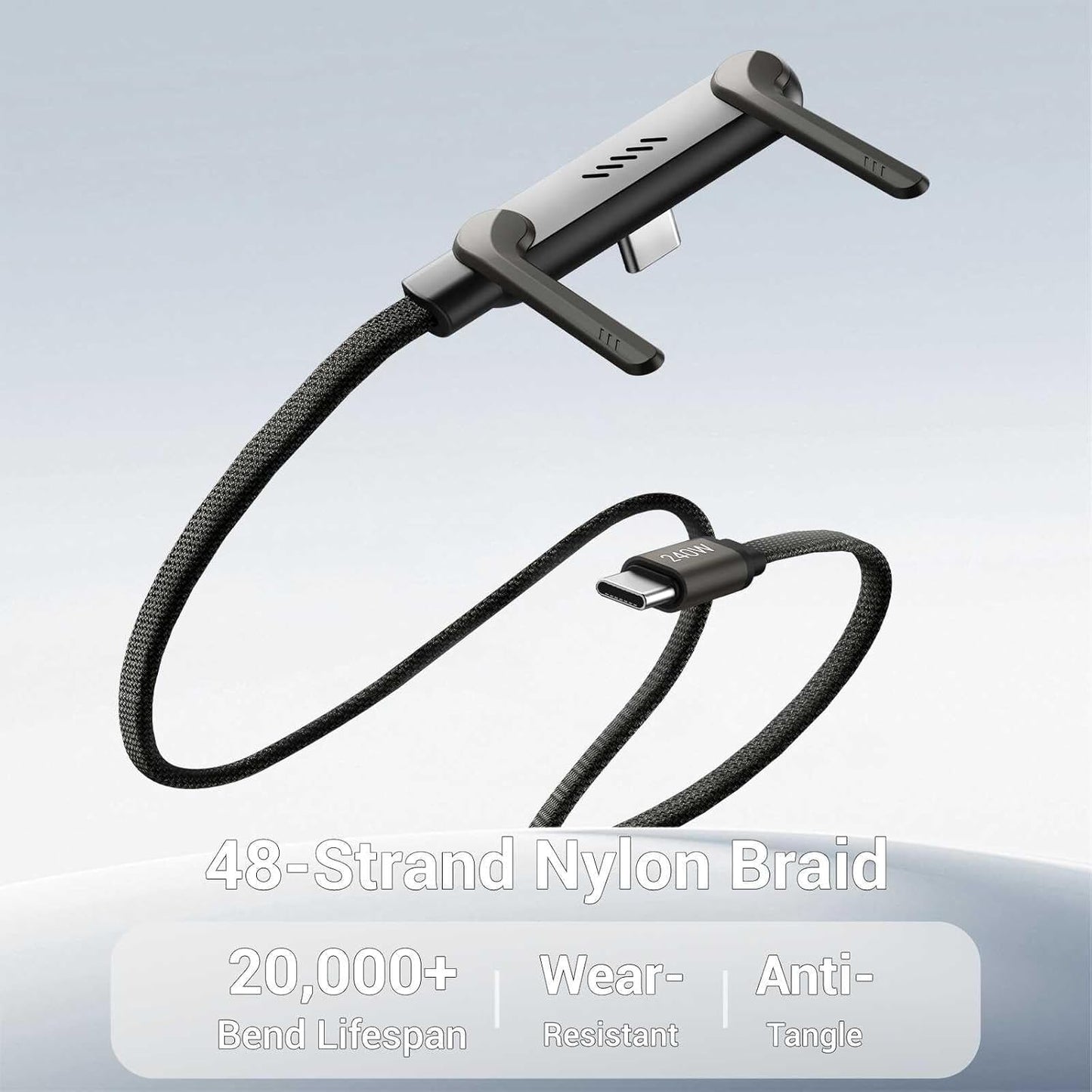 VYRNIX™ 2-in-1 Flex Stand Type-C  Charging Cable with Integrated stand.