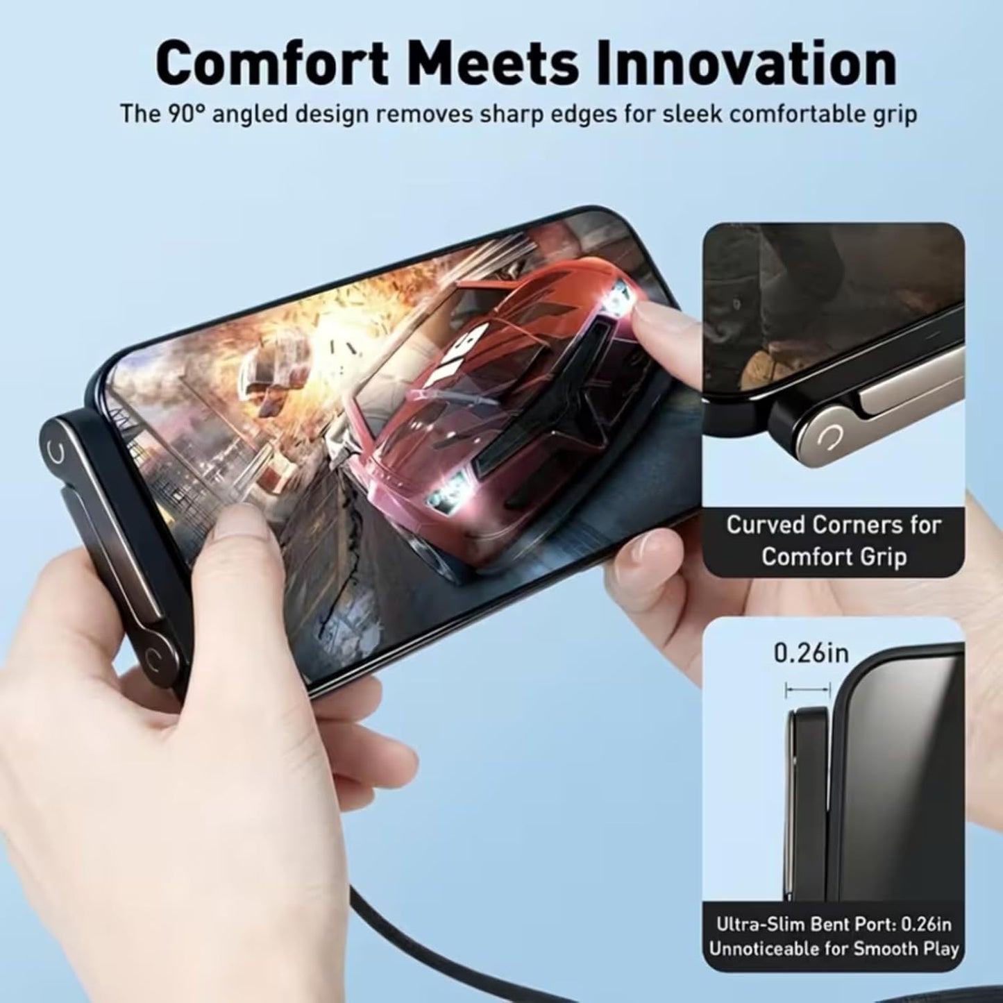 VYRNIX™ 2-in-1 Flex Stand Type-C  Charging Cable with Integrated stand.