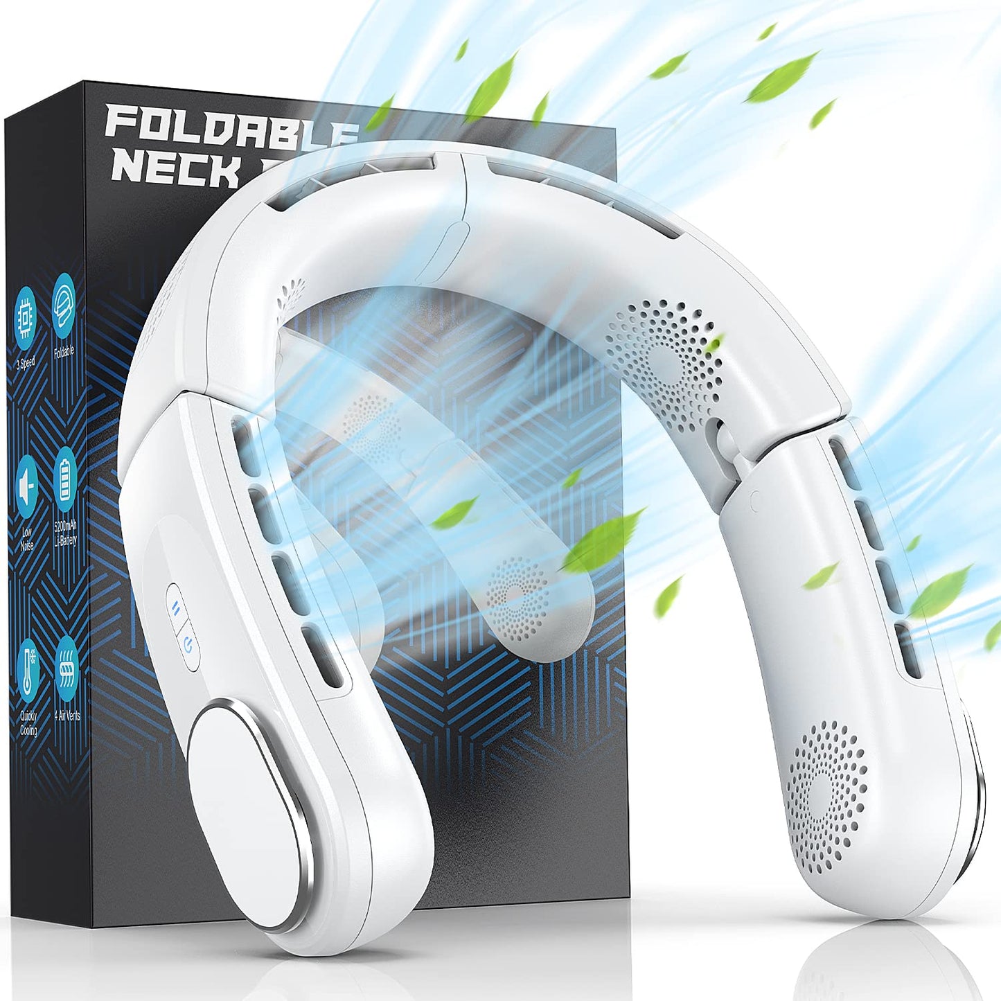 CoolBreeze Pro™ Smart Neck Fan – 360° Cooling | Bladeless | Ultra Silent | Long Battery Life