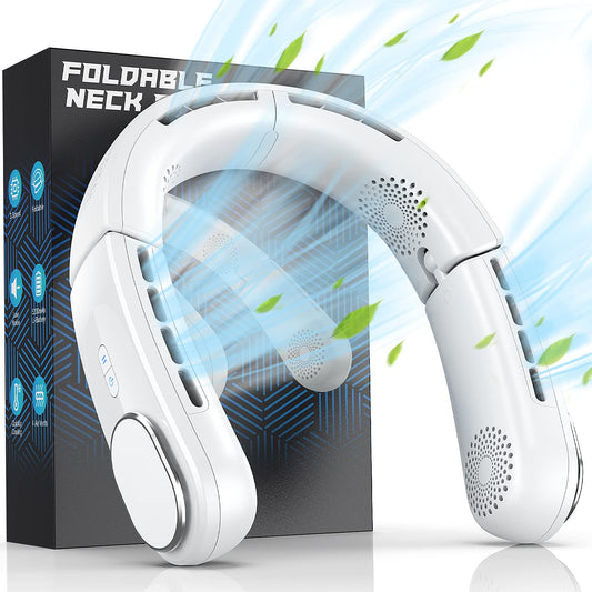 CoolBreeze Pro™ Smart Neck Fan – 360° Cooling | Bladeless | Ultra Silent | Long Battery Life