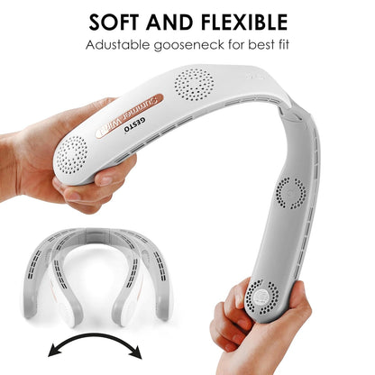CoolBreeze Pro™ Smart Neck Fan – 360° Cooling | Bladeless | Ultra Silent | Long Battery Life