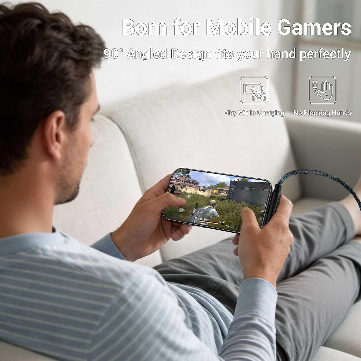 VYRNIX™ 2-in-1 Flex Stand Type-C  Charging Cable with Integrated stand.