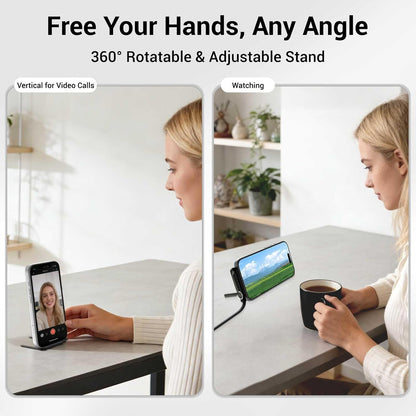 VYRNIX™ 2-in-1 Flex Stand Type-C  Charging Cable with Integrated stand.