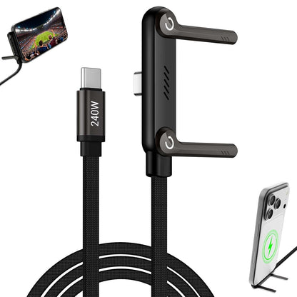 VYRNIX™ 2-in-1 Flex Stand Type-C  Charging Cable with Integrated stand.