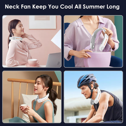 CoolBreeze Pro™ Smart Neck Fan – 360° Cooling | Bladeless | Ultra Silent | Long Battery Life
