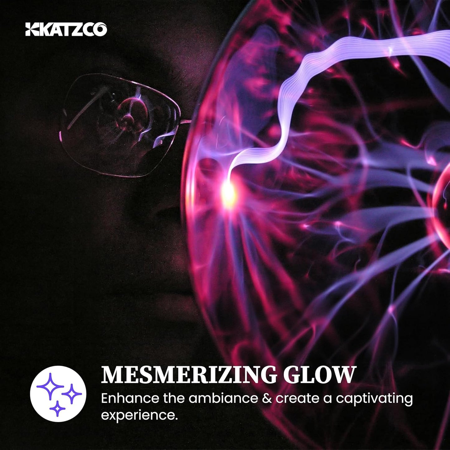 Plasma Ball Lamp – Touch Sensitive Lightning Globe, Interactive LED Desk Decor & Night Light